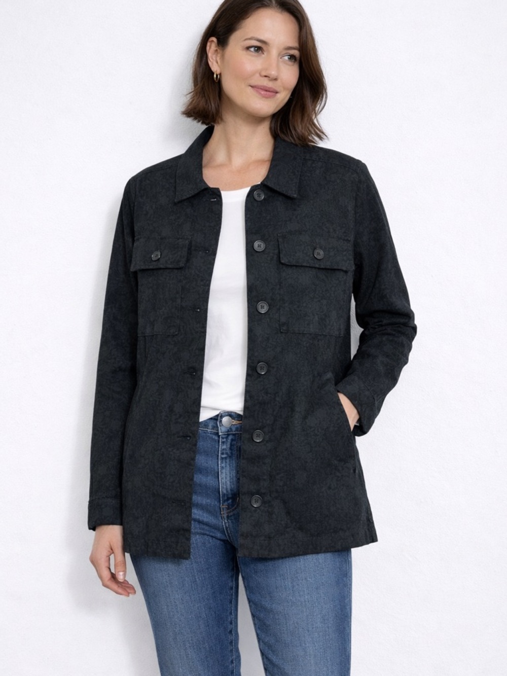 NWT LulaRoe Supply Floral Jacket‎ Small Casual Dark Academia Modern Minimalist